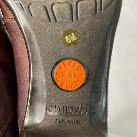 SESTO MEUCCI 2 Tone Italian Leather Bootie Nutmeg Hovercraft Sole Funky Size 6 - Picture 8 of 12